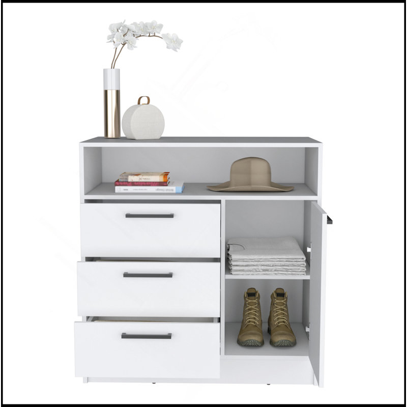 Commode compacte Omaha, Blanc