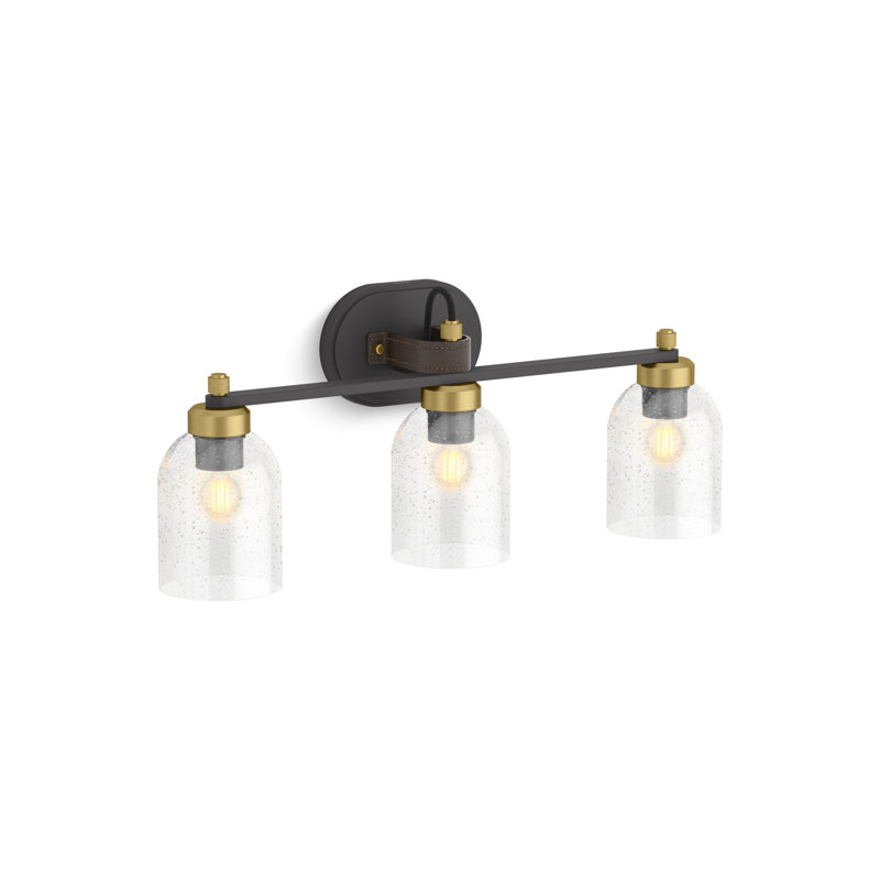 Tannage Three-Light Sconce, Brushed Brass