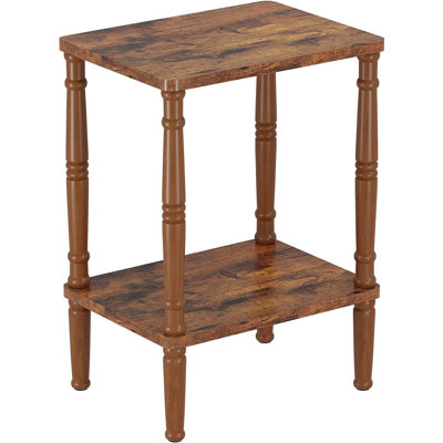 Petite table d'appoint pour les petits espaces, table de bout vintage, table d'appoint étroite avec rangement, table de chevet Skinny pour table de chevet, salon, maison de campagne, assemblage sans outil, brun rustique