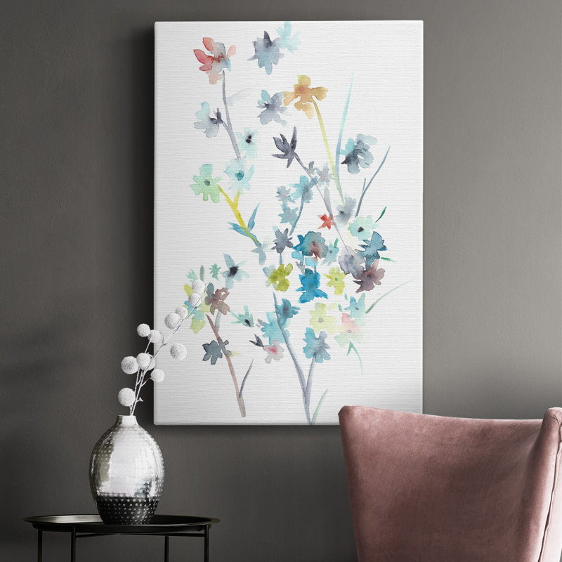 Spring Soiree I - peinture sur toile tendue, H 60 po x l 40 po x P 1 po