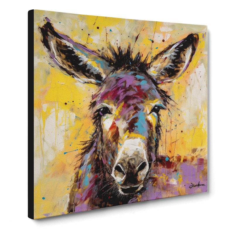 Donkey Expressionism No.1 - Print, 50cm H x 50cm W x 3cm D