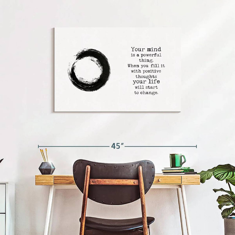 Zen Quotes II, reproduction sur toile, H 36 po x l 24 po x P 1,25 po