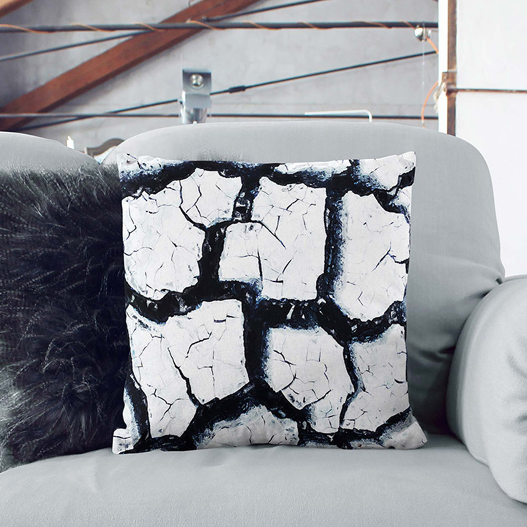 Drought in the Arizona Desert in Abstract Cushion with Filling