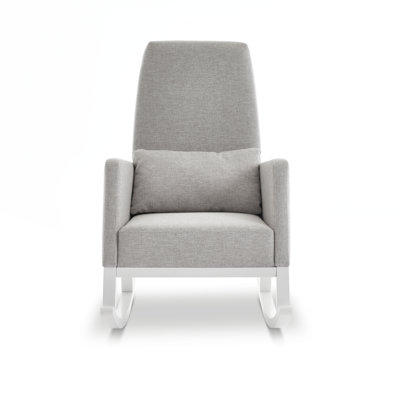 High Back Rocking Chair  - Silver/Stone