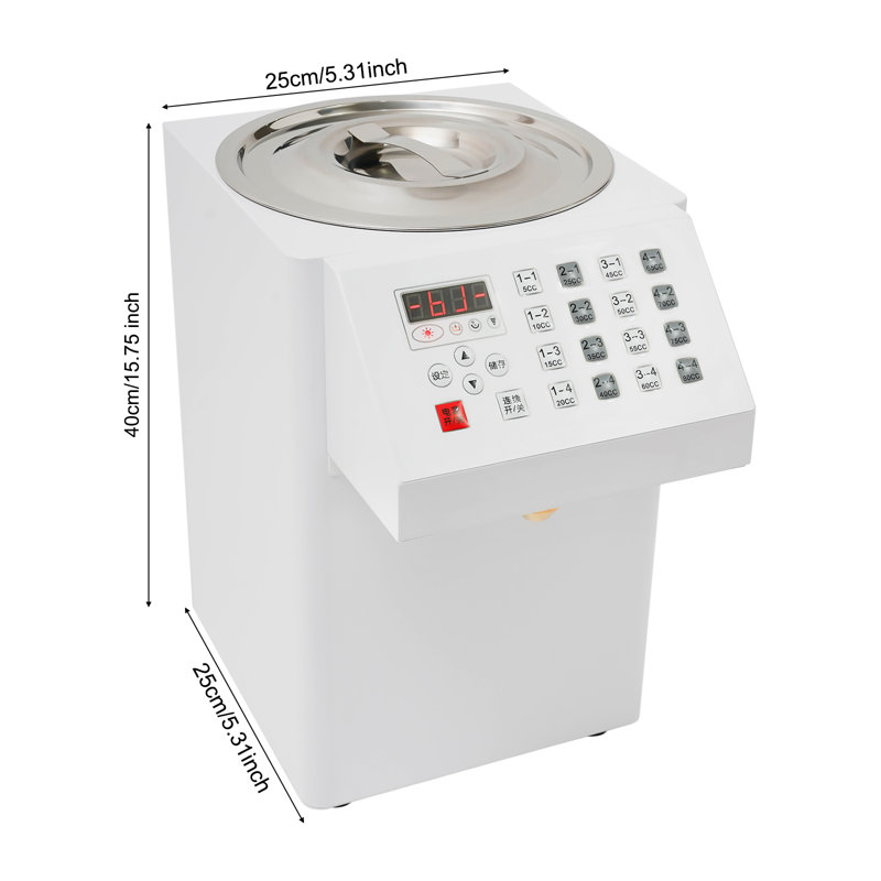 2.11 Gallons Electric Automatic Fructose Dispenser, White