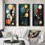 «Retro Circular Minimalisme In Vintage», 3 pièces sur toile-239840431-239840428