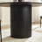 46.45 Inch MDF Dining Table For Dining Room Round Dinner Tables Mid-Century Modern Table BLACK
