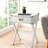 Square White End Table With Drawer - Versatile For Different Rooms 1 Crossbar Support And Construction Homes-1468314333