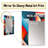 Orange Blue Geometry Unleashed III - Abstract Shapes Mirror, Orange Unique Wall Mirror, Printed Metal Art-1495076293