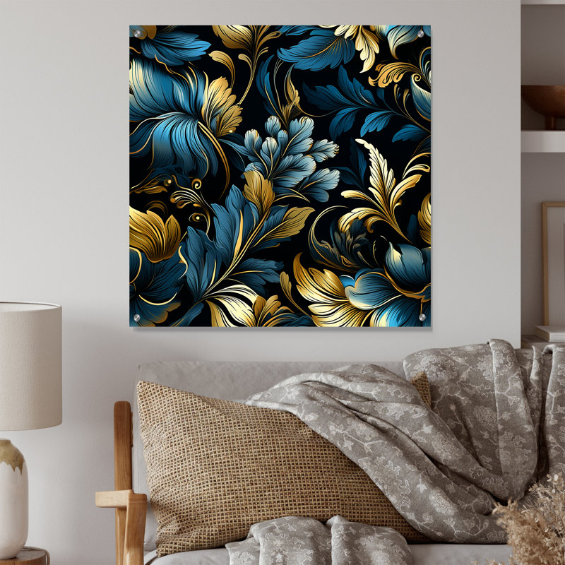 Essonnes - Art mural abstrait en acrylique, H 36 po x l 36 po