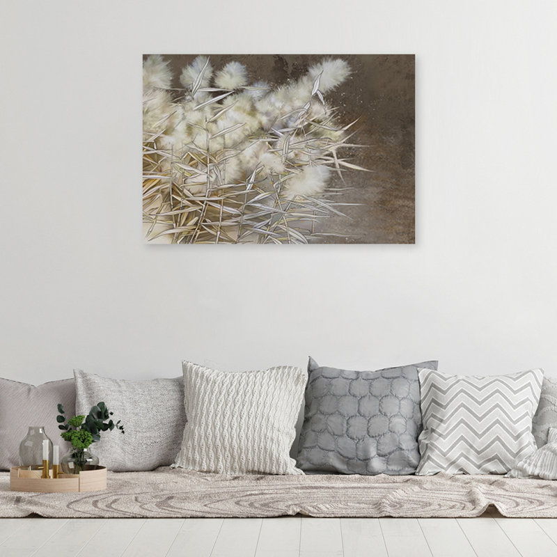Boho Pampas Grass - Wrapped Canvas Print, 80cm H x 120cm W