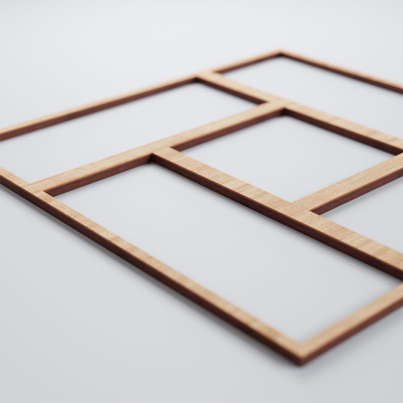 Panneaux muraux décoratifs en bois Sheffield, Aulne, H 15 3/8 po x l 15 3/8 po x P 1/4 po