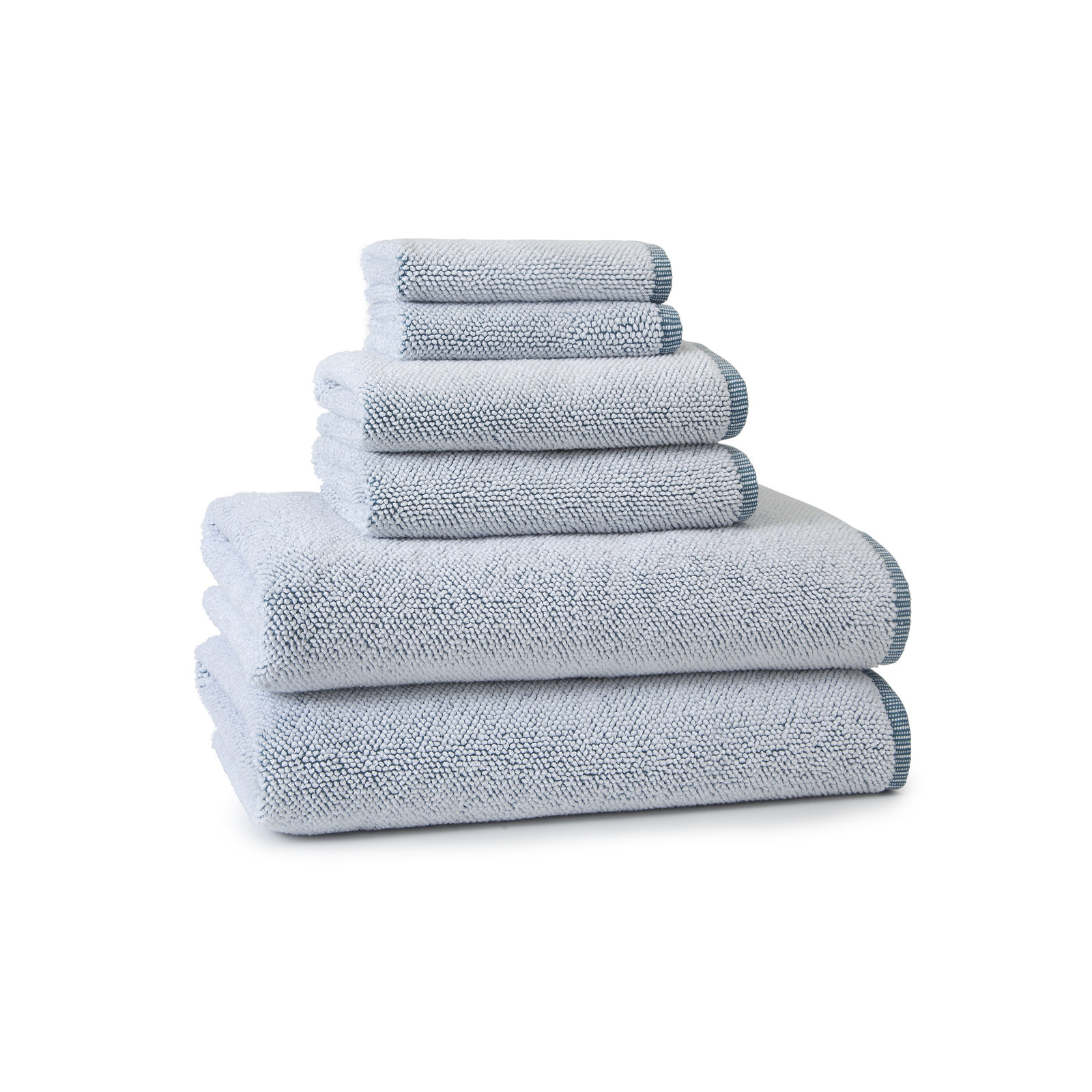 Rust Turkish Cotton Hand Towel, Sky Blue