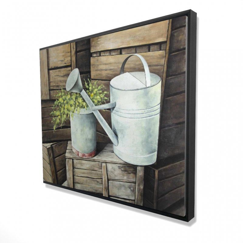 Vintage Watering Can Print On Canvas