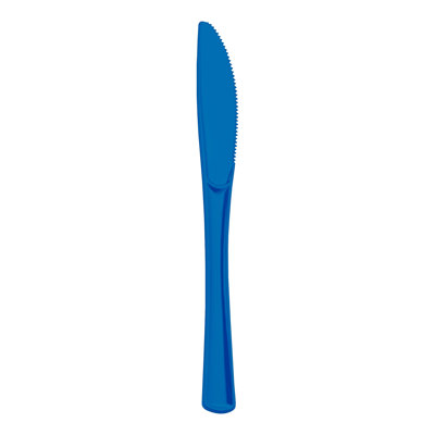 Couteaux de fête jetables en plastique bleu - 600 couteaux