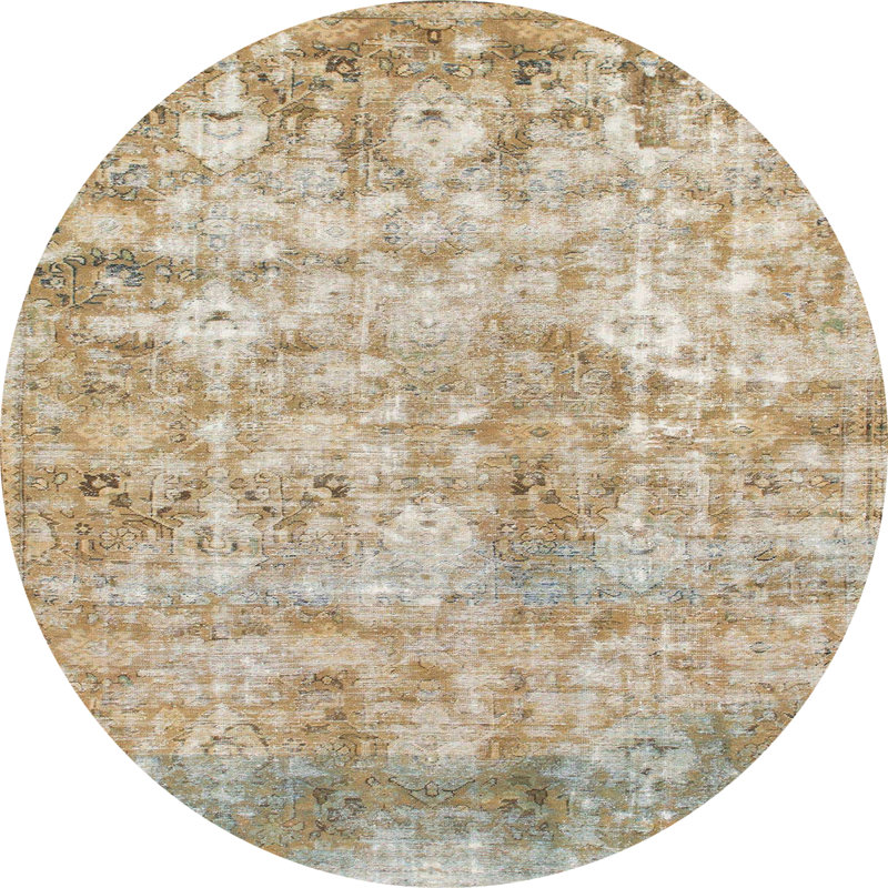 Abstract Indoor Rug, Round 8'