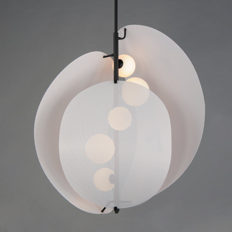 Chips 5 - Light Pendant, Black, Matte White