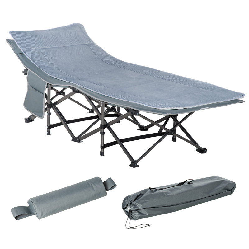Lit de camp pliant, Gris foncé
