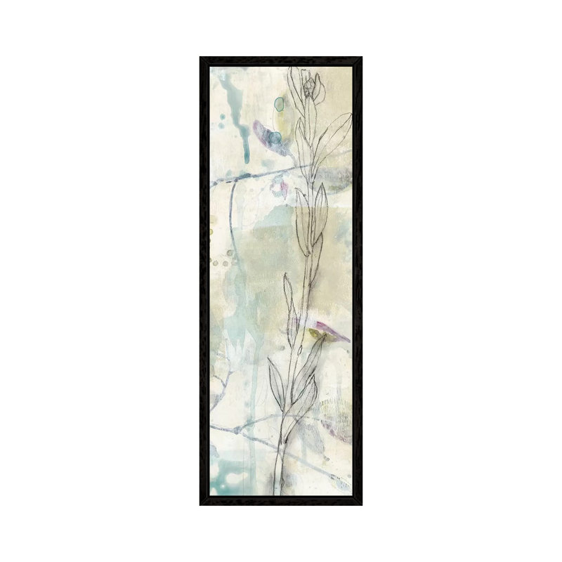 Contour Stem II by Jennifer Goldberger - Floater Frame Panoramic Gallery-Wrapped Canvas Giclée on Canvas, Black Framed