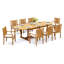 6 Seats 7 Pcs Grade-A Teak Wood Dining Set: 94" Mas Oval Trestle Leg Table And 6 Cahyo Stacking Arm Chairs #11CH2306-816156253-1041129203