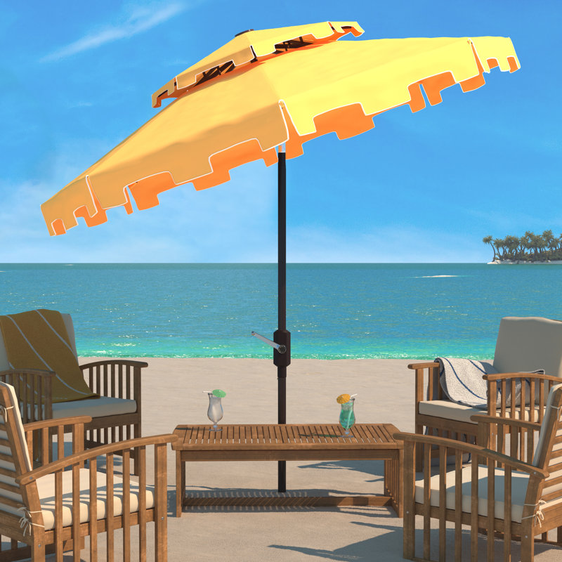Parasol de plage 8,5 pi Towerside, Jaune / blanc