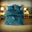 Ensemble de literie simple en velours luxueux pour chambre à coucher moderne