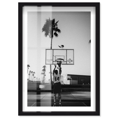 Player 14 Shadowbox Print Sports Framed Prints by Notoriart, Black Frame, 37 x 55