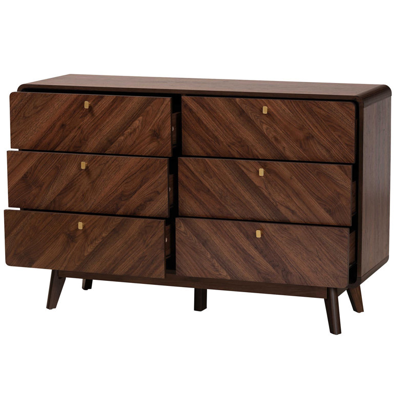 mid century modern dresser target Pensy Solid Wood Mid-Century 6 Drawer Black this solid wood piece is just what your space needs VINGLI Fluted Dresser 6 Drawer,