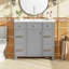 Meuble-lavabo 36 po avec lavabo en céramique, portes à fermeture douce, 2 tiroirs double couche et 2 tiroirs standard, tablette réglable-115688528