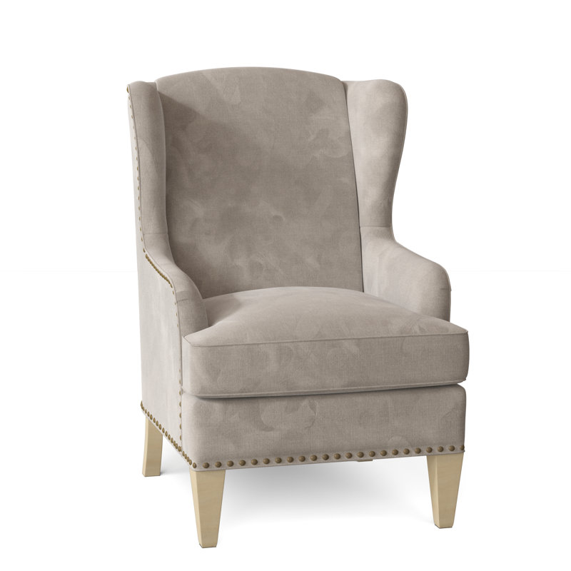 Fauteuil à oreilles Goyito, Velours performance beige 10 tweets, Manhattan, Oui