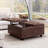Bulhary Faux Leather Ottoman-402762834