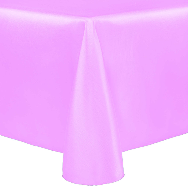 Nappe de couleur unie carrée, 120 po x 120 po, Rose clair, Paquet de 1
