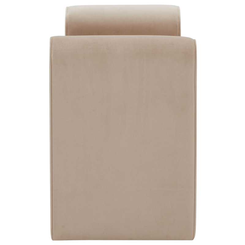Garth Velvet Bench, Light Brown