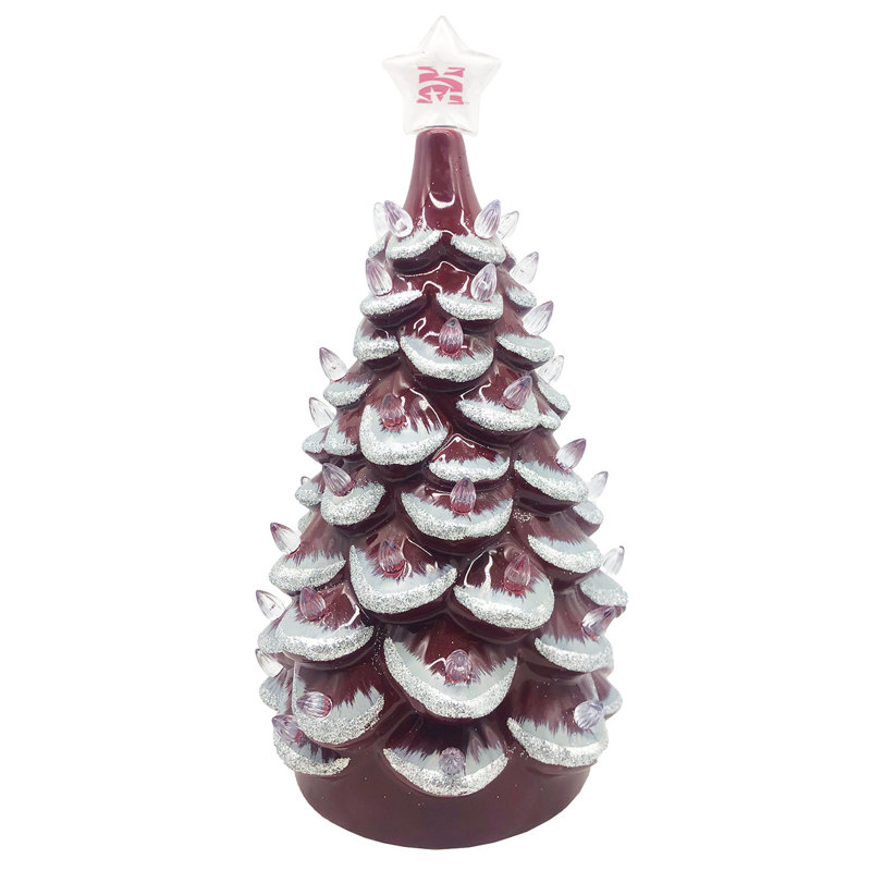Arbre en céramique NCAA College Spirit, Maroon Tigers de Morehouse