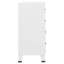 Armoire d'appoint Nova, 37 pouces, 4 tiroirs, structure en métal blanc moderne