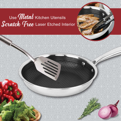 3-Ply Hybrid Non-Stick Stainless Steel Induction-Ready Frying Pan (11 In.)