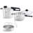 Vitavit Premium Pressure Cooker Set, 3.7 Quart and 6.3 Quart with Glass Lid