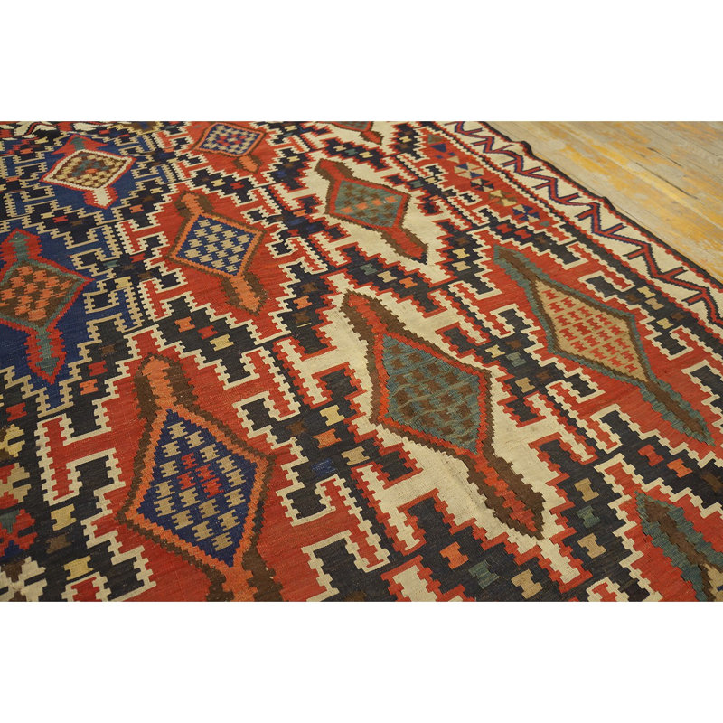 Flatweave Wool Geometric Area Rug