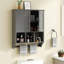 Armoire de salle de bain avec barre à serviettes et tablette-887614786