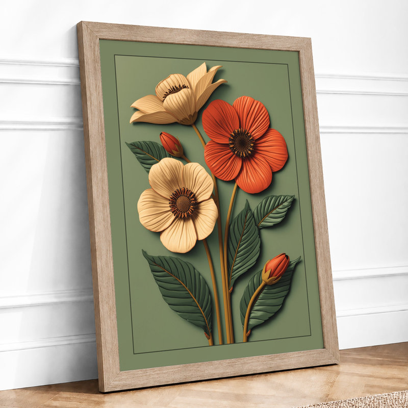 Arrangement Botanical - Framed Print, A2 - 59.4 x 42.0 cm, Oak
