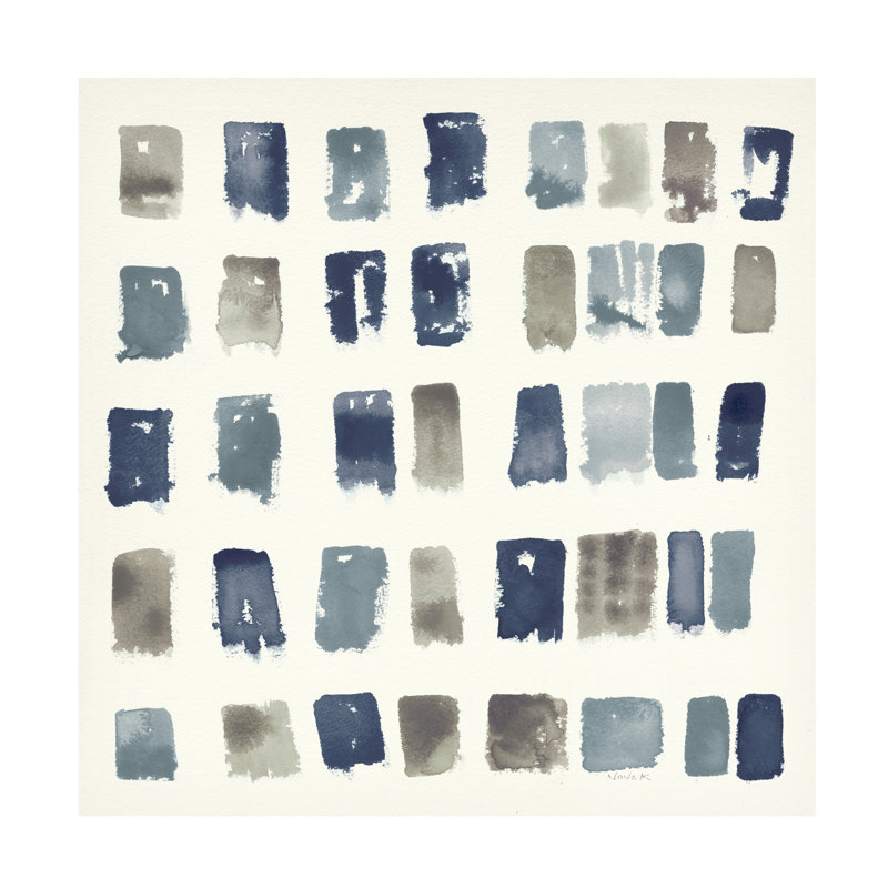 Art sur toile Shirley Novak «Pas Parfait III Neutral», H 14 po x l 14 po x P 2 po