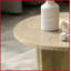 Table basse en marbre naturel pour petit salon, jaune doré et beige, facile à assembler avec veines uniques-121049142-121049145