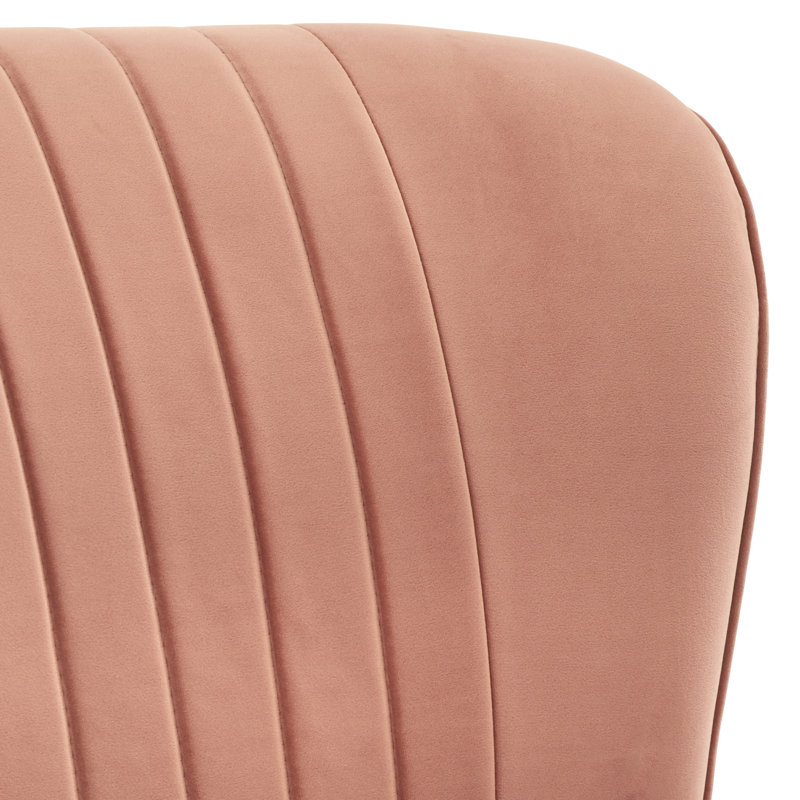Upholstered Slipper Chair, Blush