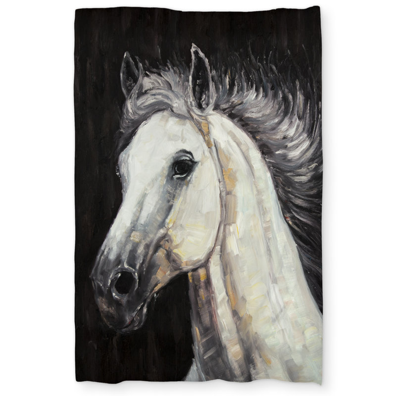 White Star Horse Duvet Cover | Elegant Home Decor Bedding