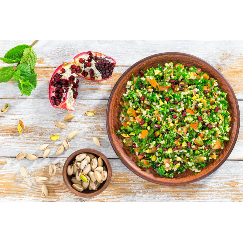 Tabbouleh With Pomegranate - Wrapped Canvas Print, 30cm H x 46cm W