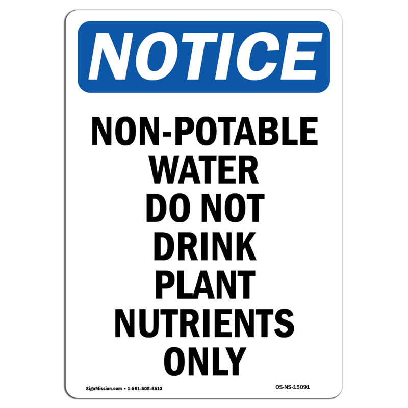 Do Not Drink Sign