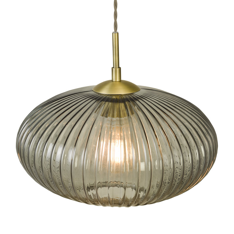 Chantoria 1 - Light Pendant, Antique Brass, Black