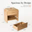 Table de chevet moderne à 2 tiroirs - Design incurvé avec ensemble de 2 balances de rangement optimales-285143284-273107588