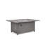 Merge Tables Rectangle Aluminum Propane Fire Pit Table with Lid-1984296014