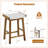 Mattheu Counter Stool with Solid Wood Frame